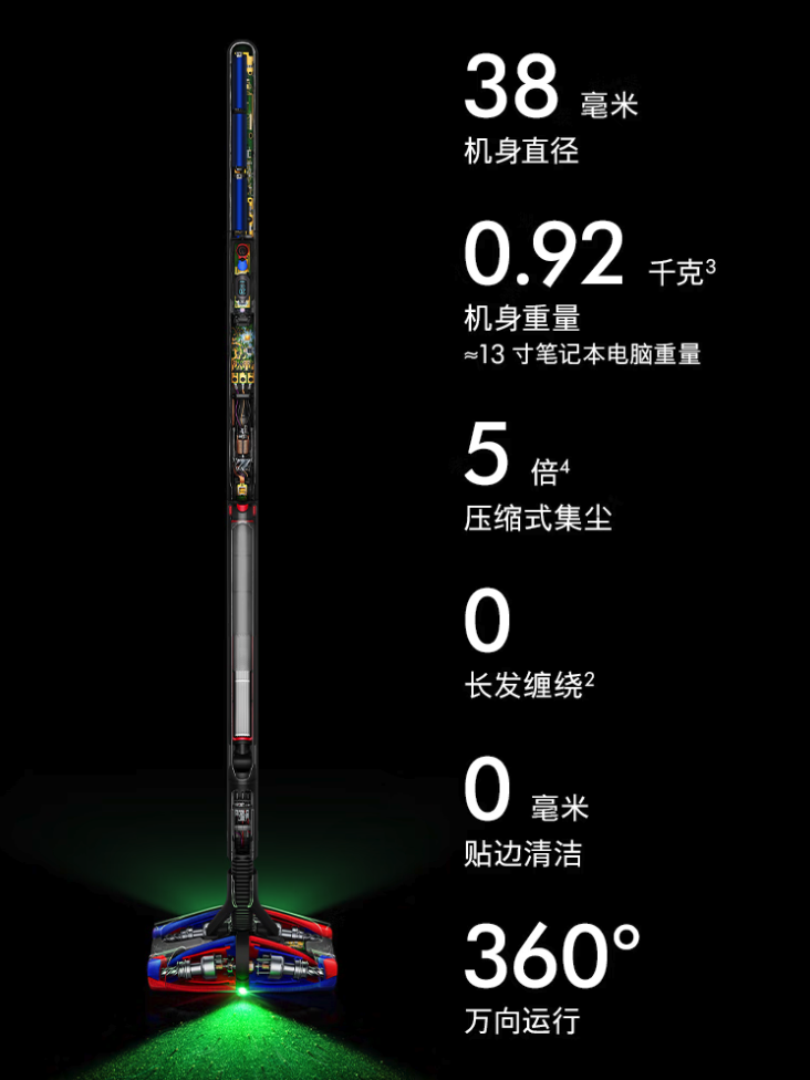 长发零缠绕 戴森铅笔吸尘器发布 到手价3999元